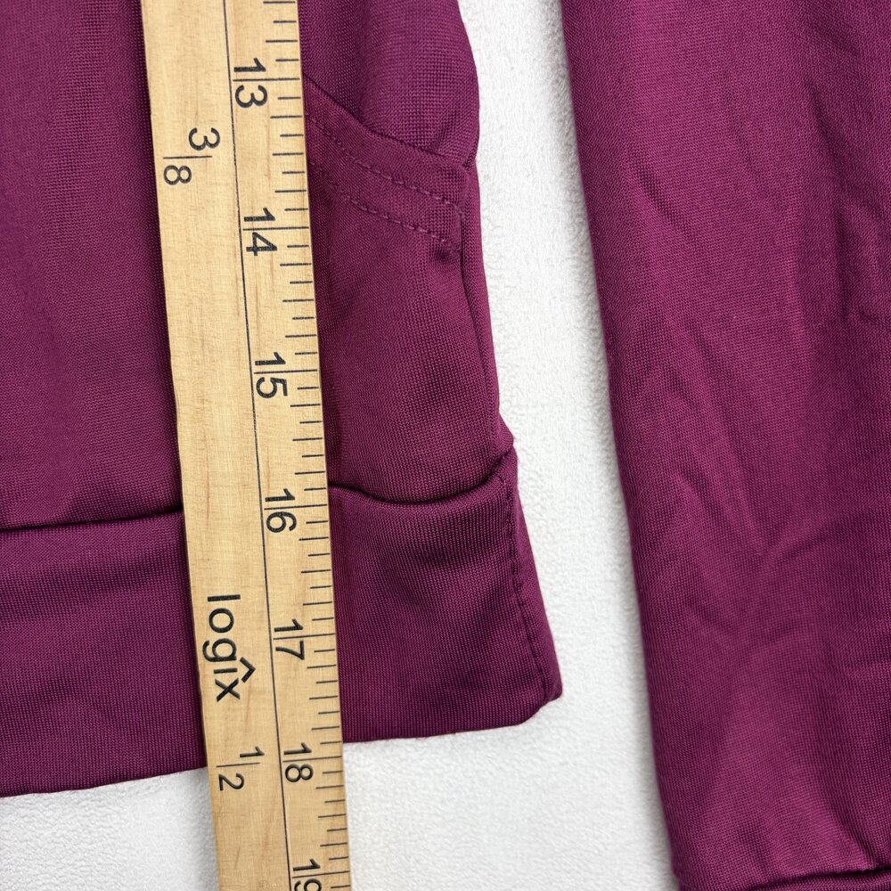 Hurley Women's Lightweight Cropped Hoodie Pullover M Plum - Picture 10 of 10